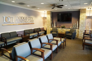 Reception area inside Dodge City Dental Care