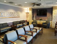 Reception area inside Dodge City Dental Care